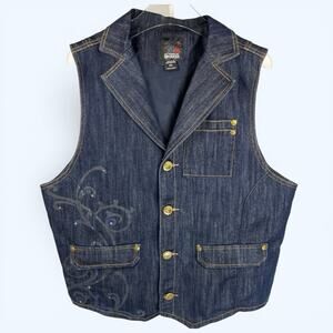 Imperious by Delf Trading Men's Denim Vest Size 2XL